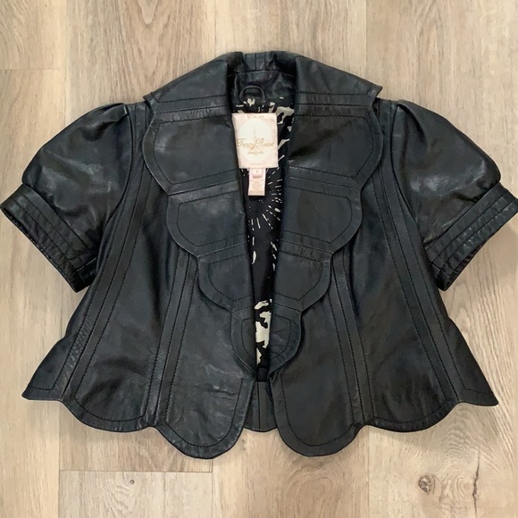 Tracy Reese Cropped Leather Jacket - Picture 7 of 8